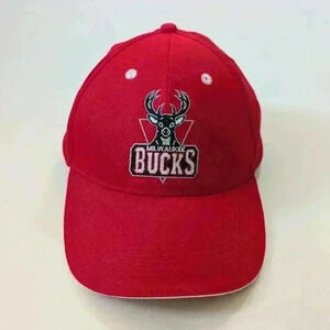 Milwaukee Bucks Baseball Cap Adjustable Hat Red